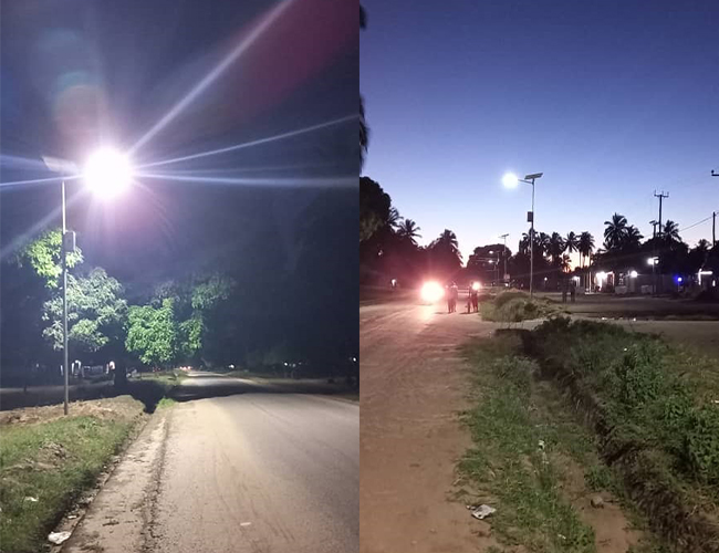 all in two solar street light application