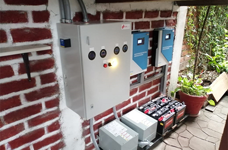5.5KW hybrid inverter with solar battery charging was Installed in Salvador