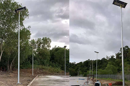 Parking Lot Solar Street Light Project in Brunei