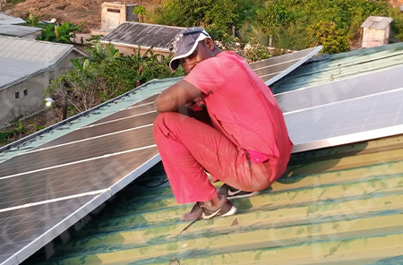 Anern Solar Lithium Battery Off-Grid 5.5KW solar system in Cameroon