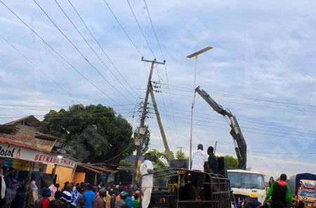 240 pcs of AN-SLA-120W Solar Street Lighting Project in Tanzania