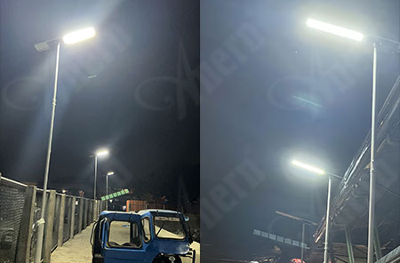 77 Sets 100W All In One Solar Street Light Project in the Philippines