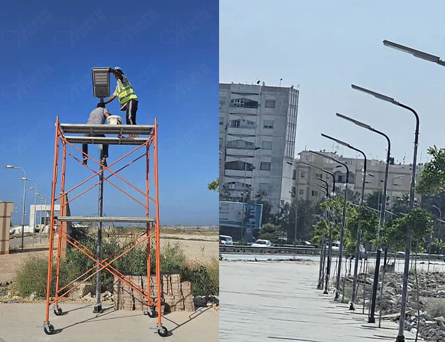 60w integrated solar street light
