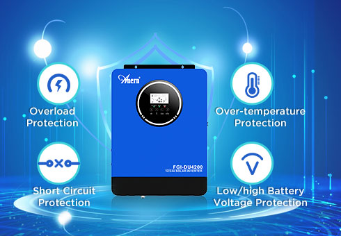 Multi-Protection Design: Includes protections against overload, over-temperature, short circuit, and low/high battery voltage.