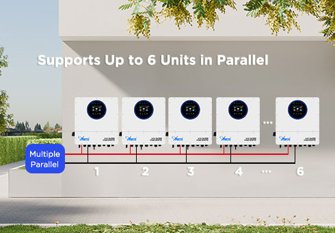 Supports Up to 6 Units in Parallel – Easily scale up system capacity for larger residential or commercial energy storage needs.