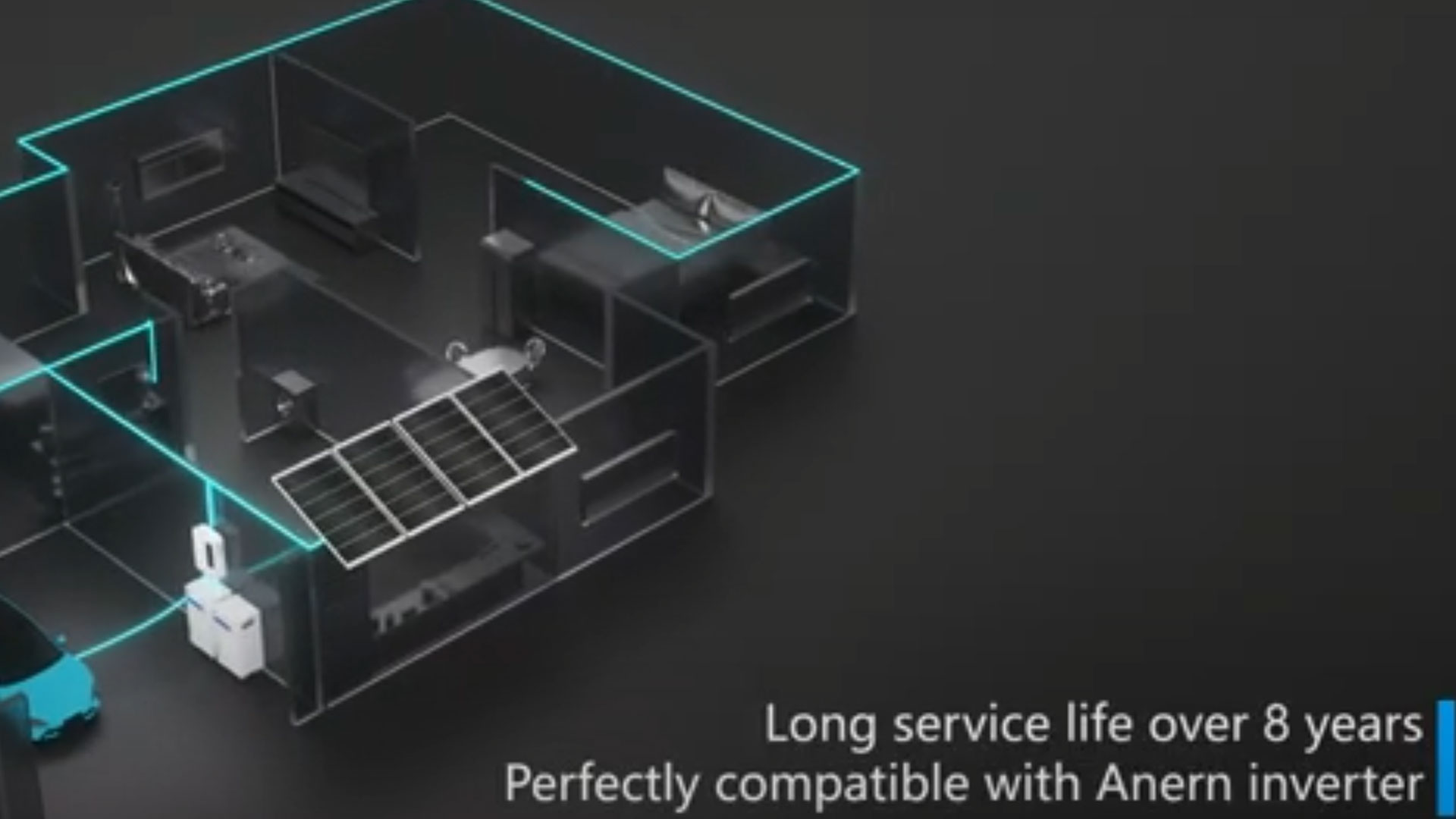 100Ah 200Ah 300Ah 25.6V 51.2V Wall Mounted LiFePO4 Solar Lithium Battery (AN-NPRO)