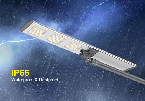IP66 Waterproof ProtectionCertified IP66 waterproof and dustproofSuitable for heavy rain, high humidity, and harsh outdoor conditionsIdeal for coastal areas, highways, and remote locations